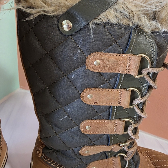 Cabincore Winter Cold Weather Sorel Tofino Waterproof Boot Brown Boots Faux Fur - Picture 9 of 15